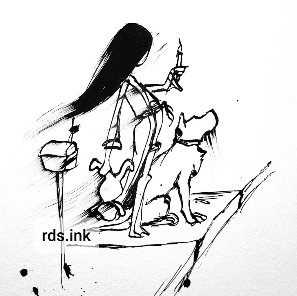 child and pet on Anzac day