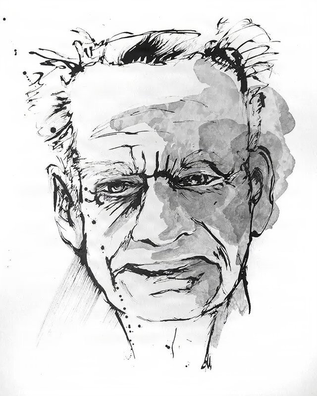 Black and white portrait